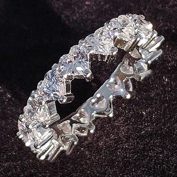 Prabangių vestuvių juostoje amžinybės žiedas moterims didelė dovana ponios meilės didmeninė daug urmu papuošalai R5578