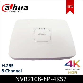 Dahua POE NVR NVR2108-8P-4KS2 8 Kanalo Smart 1U 8PoE Lite 4K H. 265 Tinklo Vaizdo įrašymo