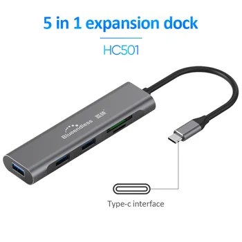 5 1 / 7 1 /9 1 Tipo C Docking Station USB C Nešiojamas Docking Station USB 3.0 HDMI, RJ45 Gigabit PD LAN 
