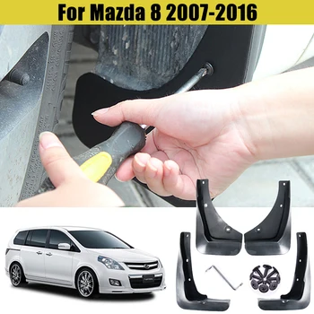 Sparnų Atvartu už Mazda 8 LY 2007 2008 2009 2010 2011 2012 2013 2016 Mudflap Sparnas Splash Atvartais Mudguard Priedai