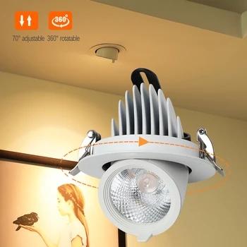 Aukštos kokybės Reguliuojamas LED Downlight Įterptųjų Lubų Dėmesio 220V Gyvenimo Kambario, Miegamasis Eilėje Parduotuvėje 5W 7W 10W Downlighter
