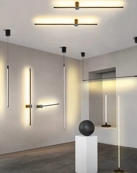Šiuolaikinių LED Sieniniai šviestuvai Juoda/Skiedra LED Lubų Sustabdytas pakabukas Šviesos Lempa Holas Virtuvė Gyvenamasis Kambarys Miegamasis