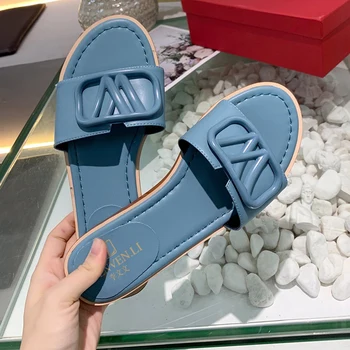 VENVEnli italijos counter plokščiadugnis šlepetės visiškai asmenybė 2020 metų vasaros naują pačiu moterų batai didelių žvaigždžių