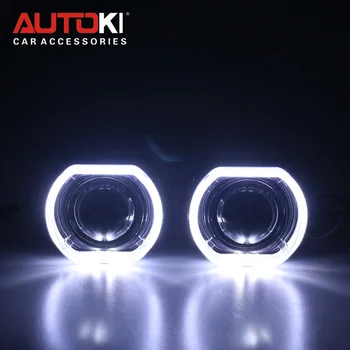 Autoki X5 Aikštėje LED Angel Eye DRL Bi Xenon Objektyvas Automobilių Projektorius Žibintai HID Auto Tuning Komplektas H4, H7, Naudokite H1 Lemputės