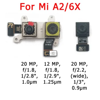 Originalus Priekyje ir gale Galinio vaizdo Kamera, Skirta Xiaomi Mi A1 5X Pagrindinės Susiduria Kamera Modulis Flex Kabelis Pakeitimo Atsarginės Dalys