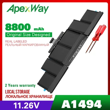 Apexway 99Wh A1494 Nešiojamas Baterija Apple Macbook Pro 15