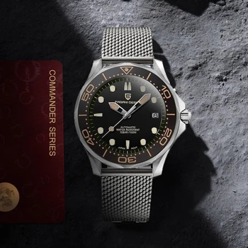 PAGANI DIZAINO 007 vyriški Mechaniniai Laikrodžiai Prekės Prabanga Tinklelio diržo Automatinis laikrodis Vyrams, Vandeniui Laikrodis Japonija NH35 Laikrodis vyras