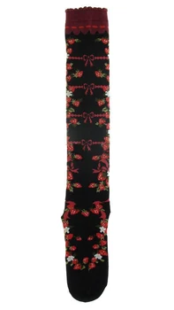 Lolita tube kojinės nėrinių rose streamer lolita kojinės su gražia gėlių moterų Lolita kojinės japonijos Saldus Kawaii Girl šalis