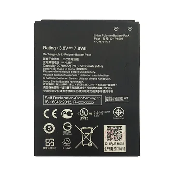 3.8 V 2070mAh C11P1506 Baterija Asus Gyventi G500TG ZC500TG Z00VD ZenFone Eiti 5.5 colių mobilusis telefonas