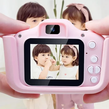 Vaikų Kamera 12.0 MP 1080P 2.0 Colių Ekranas Vaikų Video su 32GB TF Kortelei Kamera Anti-Rudenį Vaikų Laikmatis Žaislas Cam
