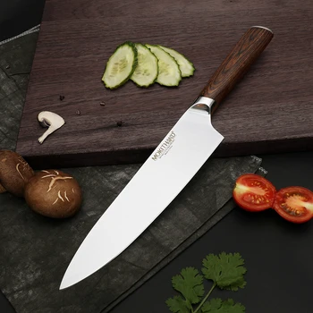 8 Colių Virtuvinis peilis Aštrus Japonijos Chef Peiliai Vokietija 1.4116 Plieno Profesinės Daržovių, Žuvies, Mėsos Peilis, maisto ruošimui