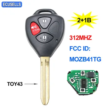 3 Mygtuką Smart Nuotolinio Automobilio Raktas Fob 312MHZ Toyota Scion tC Yaris FCC ID: MOZB41TG su Pūko Peilis