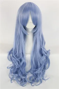 Japonų Anime DATA GYVŲ moterų Yoshino cosplay perukas Atsiskyrėlis Yoshino vaidmuo mėlyna stiliaus banguoti, ilgi plaukai