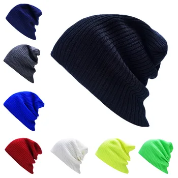 Žiemos Naujo Stiliaus Mados Paprasta Pinstripe Trumpas Megzti Skrybėlę Klasikinis Vyrų ir Moterų Šiltą Kepurę Vilnonių Skrybėlę