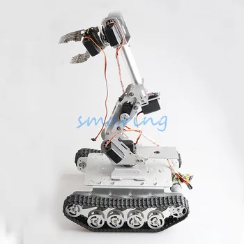 Wi-fi/Bluetooth/Rankena Kontrolės 8DOF Metalo Robotas 8-Ašis Roboto Ranka su Gripper +TS100 Bakas, Važiuoklė Rinkinys Actuators už Arduino