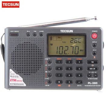 Tecsun PL-380 PL380 Visą Juostos Radijo Skaitmeninis Demoduliavimo PLL Stereo Portable Radio FM /LW/SW/MW DSP Imtuvas, Internet Radio