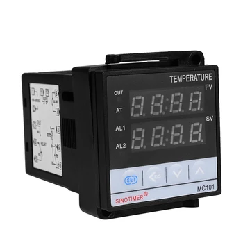 85~265Vac PT100 K, Termopora Įvesties Skaitmeninis PID termostatas Temperatūros Reguliatorius Relė+SSR Analoginis Išėjimas Šilumos su Signalizacijos