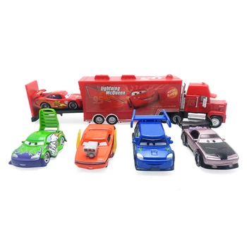 Disney Pixar Automobilių Snarglys Lazdele ir DJ ir Boost & Wingo Metalo ir Nr. 95 Mack dalyvio Truck & Žaibas McQueen Diecast Žaislas Automobilis 1:55 Laisvas