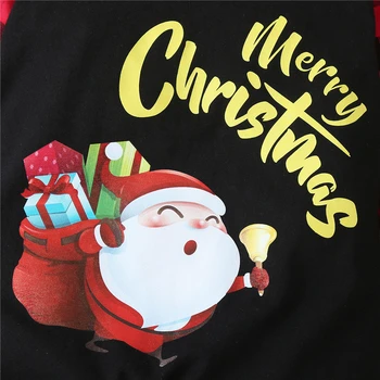 Pudcoco Naujagimį Berniuką Kalėdų Drabužius Ilgomis Rankovėmis Santa Claus Spausdinti Pledas Susiuvimo Vienas Gabalas Ilgas Kelnes Rudens Drabužiai