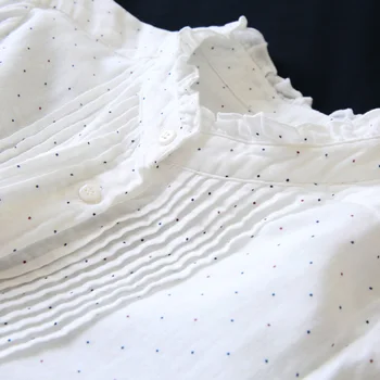 Dvigubo sluoksnio medvilnės verpalų taškų marškinėliai susiėmę apykaklės marškinėliai spalvoti taškai marškinėliai