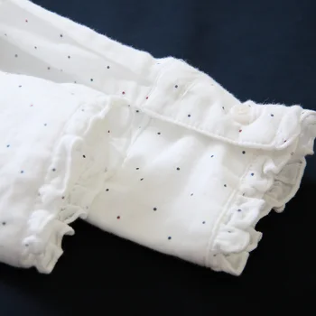Dvigubo sluoksnio medvilnės verpalų taškų marškinėliai susiėmę apykaklės marškinėliai spalvoti taškai marškinėliai