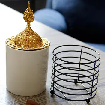 Paprastas prabangos aukso keramikos smilkalų degiklis Arabų, Artimųjų Rytų censer arabų namų puošybai naudoti smilkalų laikiklis