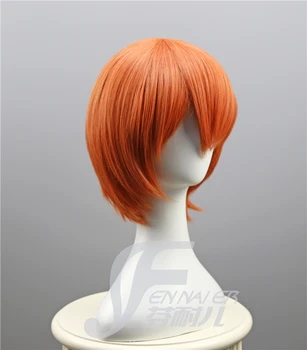 Japonų Anime LOVE LIVE Nin Hoshizora cosplay perukas, Nin, Hoshizora vaidmuo žaisti oranžinė trumpų plaukų perukas kostiumai