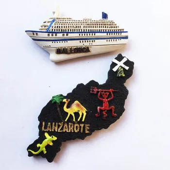 Ispanija originalus kūrybinis turizmas, suvenyrai magnetas šaldytuvas magnetai Maljorka Lanzarote kolekcija