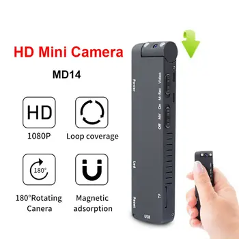 MD14 Mini Kamera Magnetinis 1080P HD Vizija Judesio Aptikimo Mikro Kamera DV Mažų Mikro Kamera