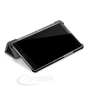 Qosea Už Huawei MediaPad M5 8.4 PU Odos Smart Stovėti Atveju, Huawei MediaPad M5 8.4 Prabangus Dėklas Apversti Tablet Stand Dangtis