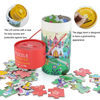 Cilindrų Įspūdį Montessori Žaislai Švietimo Pjūklelis dėlionės (Galvosūkiai Vaikams, Vaikų Žaislai, Kalėdų Dovanos, Animacinių filmų Didelės Dėlionės Žaidimai