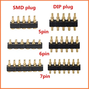2.0 ph pogo pin jungtis pogopin Baterija spyruoklinė Susisiekti SMD CINKAVIMAS adata PCB 1* 5P Bandymo Zondai Auksu varis galia