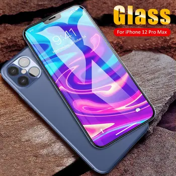 3pcs Visiškai Padengti Grūdinto Stiklo Apple iphone 12pro max 9H Sunku Screen Protector, iphone 12 max 12 Pro Stiklo Plėvelės Raštas