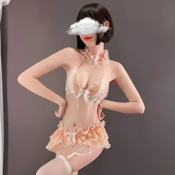 OJBK Sexy Anime Tarnaitė Juoda Rausva Oranžinė Bikini Cosplay Kostiumai, Mokyklos Mergaitė Puošniai Kawaii Studentų Mėlynas Erotiniai Aprangą Moteris