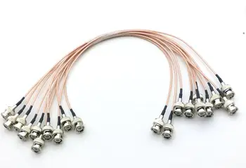 10VNT RG316 Kabeliui koaksialinis kabelis 50ohm BNC vyrų BNC kištukinė jungtis