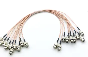 10VNT RG316 Kabeliui koaksialinis kabelis 50ohm BNC vyrų BNC kištukinė jungtis