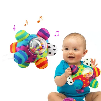 Minkšti Žaislai 0-12 Mėnesių Muzika Lovelę Vežimėlis Spiralės Kabo Vaikai Jutimo Švietimo Žaislas Naujagimiui Barškučių Lova Bell