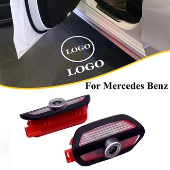 2 vnt Led Automobilio Duris Sveiki atvykę Šviesos Logotipas Projekcija Lazerio Lempa Interjero Aksesuarų Mercedes Benz S Class AMG S65 S63 S550 S400