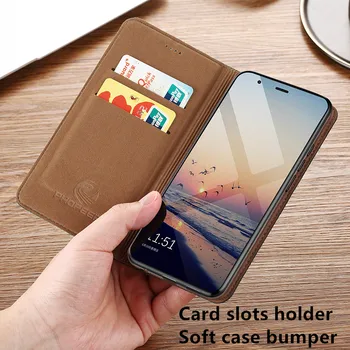 High-end verslo natūralios odos telefonas krepšys Huawei 30 Pro/Huawei 30 Lite/Huawei 30 telefono atveju, jei kortelės turėtojas stovėti dėklas