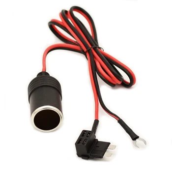 Jtron automobilio cigarečių degiklio lizdo extention saugiklis bakstelėkite adapteris MINI(mikro)/S(ATS)/M(ATC) su saugiklio kabeliui pilnas komplektas 1meter18AWg