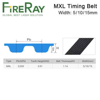 FireRay MXL neribotas Laikas Diržo Plotis 5 10 15 mm Perdavimo Gumos Diržus CO2 Lazerinis Graviravimas Pjovimo Staklės