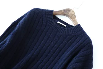 PRITAIKYTI AVIŲ Rudens žiemos naujas o-kaklo kašmyro megztinis moterims sustorėjimas, ritininės megztinis prarasti tingus megztas megztinis