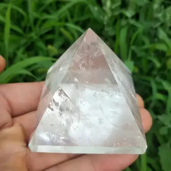 Natūralus kvarco kristalas supjaustyti poliravimo piramidės natūralių kristalų reiki gydymo