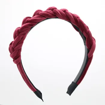 2021BD Platus pintas aksomo, 3cm pločio paprasto dizaino hairbands moterų plaukų aksesuarai žiemos hairbands