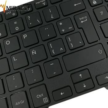 Lotynų klaviatūra su apšvietimu Nešiojamojo kompiuterio Klaviatūra Dell Inspiron 5000 5547 5551 5552 5555 5558 juodu rėmu 07TT4J PK1313G1B14