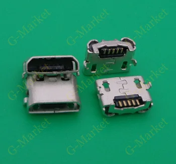 50pcs micro USB 5pin lizdas Atvirkštinio Jautis ragų Įkrovimo lizdas kištukinis jungtis, mini usb Huawei 4X Y6 4A P8 C8817 max Lite Pro