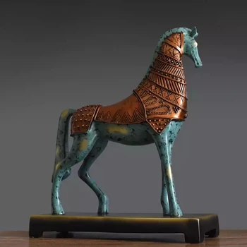 [HHT] Kūrybinės Europos Žirgų Skulptūrų Baldai Retro Šarvai Arkliai Statula Dervos Meno ir Amatų Namų Puošybai už Kambarį