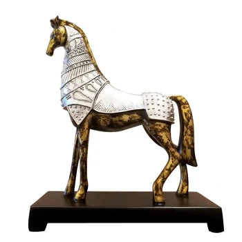 [HHT] Kūrybinės Europos Žirgų Skulptūrų Baldai Retro Šarvai Arkliai Statula Dervos Meno ir Amatų Namų Puošybai už Kambarį