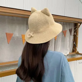 Kibiro kepurę Moterims kačių ausys žvejys Skrybėlę vasarą, kvėpuojantis variklio Dangčio pasiekė bžūp Panamos skrybėlė variklio dangčio Žvejybos hat chapeu kibiras