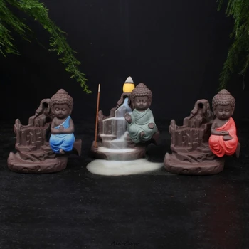 Keramikos Buda Rankdarbių Dūmų Moliuskui Kūgio Censer Turėtojas Smilkalų Degiklis Dovana Smilkalų Degikliai, ramus nervai, gryno oro Namų Dekoro